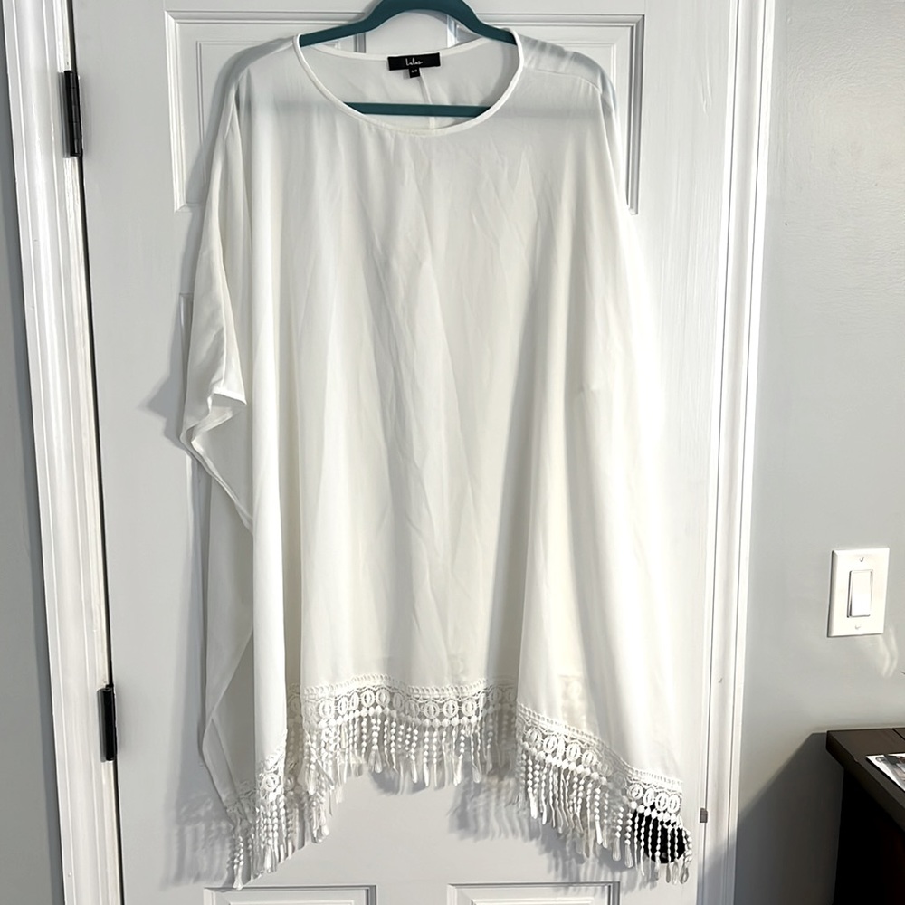 Lulus white cover up! Perfect for honeymoon!! Like new!!